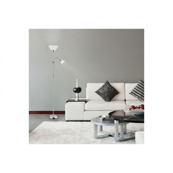 Rabalux Podne lampe Action E27 1x MAX 100 + E14 1x MAX 25W brušeni hrom (4064) - 4064-1