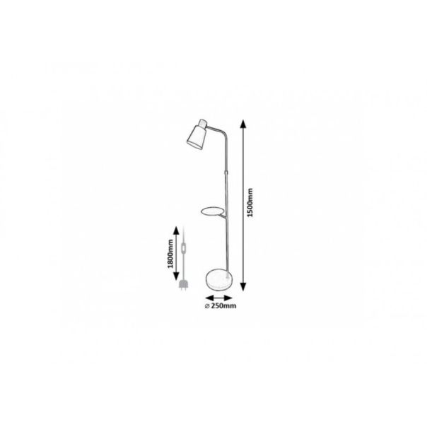 Rabalux Podne lampe Azim2 E27 1x MAX 40W crna (74229) - RAS002799A00000
