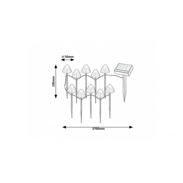 Rabalux Solarna rasveta Skadar LED 2W crna (77007) - 77007