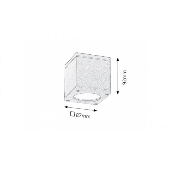 Rabalux Spoljna plafonska rasveta Akron GU10 1x MAX 35W antracit siva (8149) - 8149