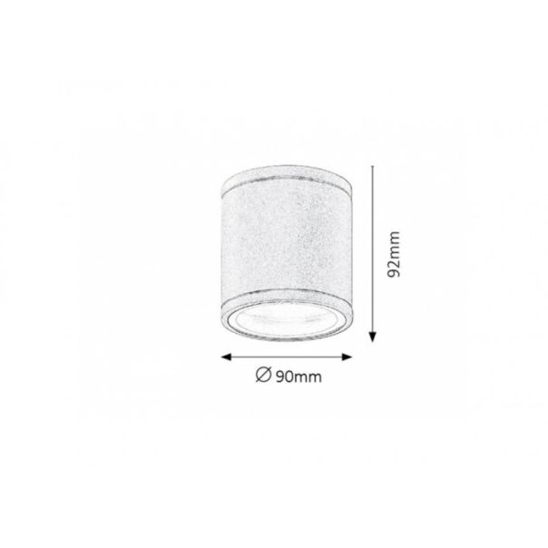 Rabalux Spoljna plafonska rasveta Akron GU10 1x MAX 35W antracit siva (8150) - 8150