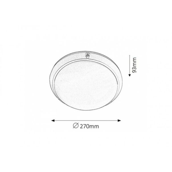 Rabalux Spoljna plafonska rasveta Lentil E27 1x MAX 60W bela (5810) - 5810-1-1