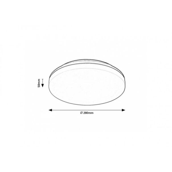 Rabalux Spoljna plafonska rasveta Pernik LED 24W crna (7265) - 7265-1