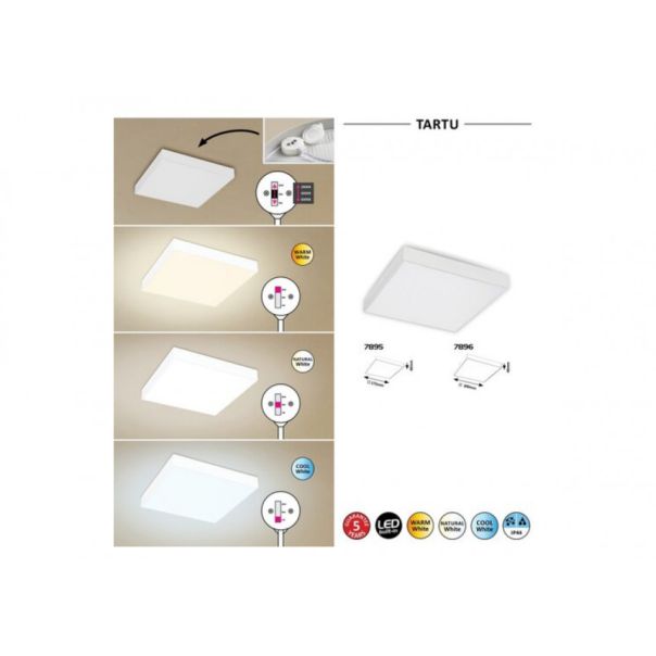 Rabalux Spoljna plafonska rasveta Tartu LED 18W mat belo (7895) - 7895