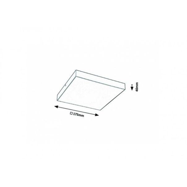 Rabalux Spoljna plafonska rasveta Tartu LED 18W mat crno (7899) - 7899