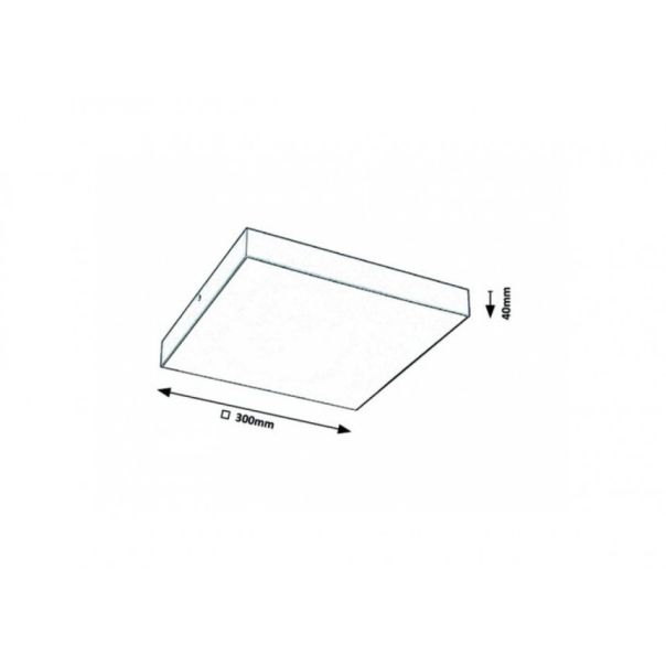 Rabalux Spoljna plafonska rasveta Tartu LED 24W mat crno (7900) - 7900