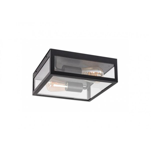 Rabalux Spoljna plafonska rasveta Zaton E27 2x MAX 60W mat crno (7070) - 7070-1