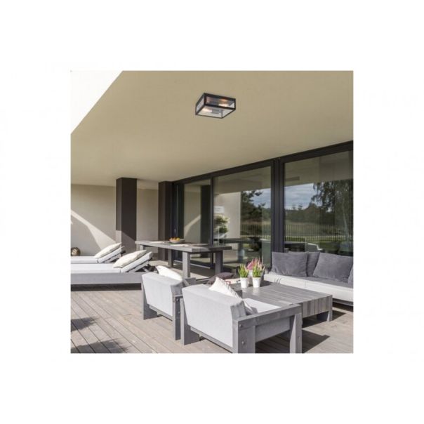 Rabalux Spoljna plafonska rasveta Zaton E27 2x MAX 60W mat crno (7070) - 7070-1