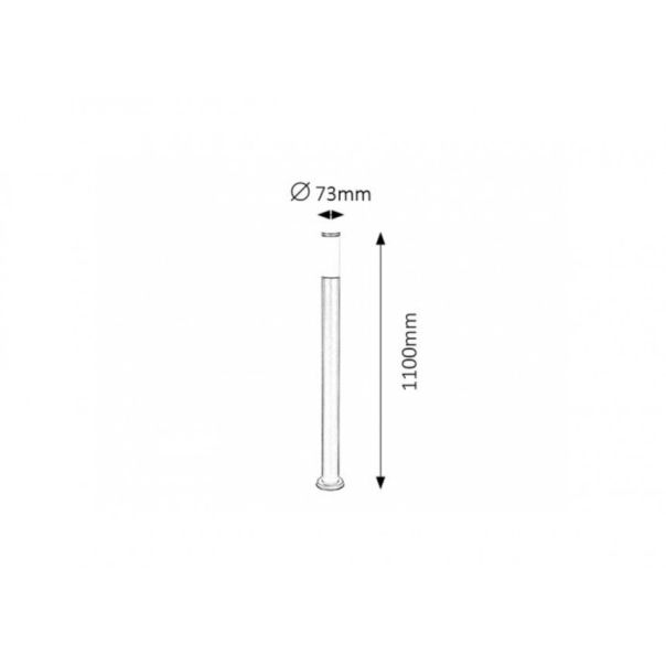 Rabalux Spoljna podna rasveta Black torch E27 1x MAX 25W mat crno (8148) - 8148