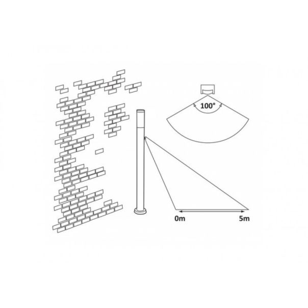 Rabalux Spoljna podna rasveta Inox torch E27 1x MAX 25W brušeni hrom (8268) - 8268