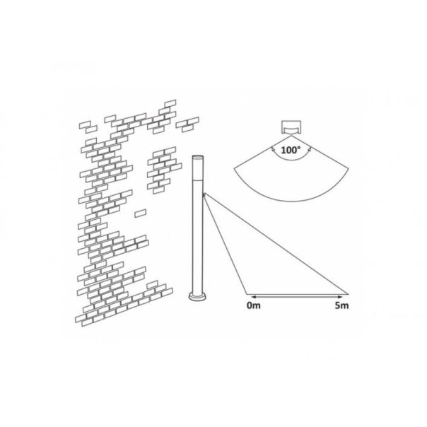 Rabalux Spoljna podna rasveta Inox torch E27 1x MAX 25W brušeni hrom (8267) - 8267-1