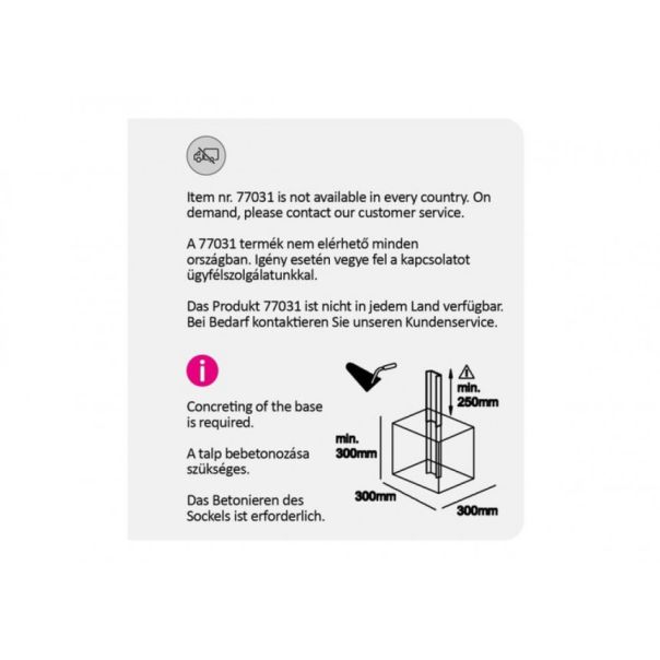 Rabalux Spoljna podna rasveta Kalisz LED 30W antracit siva (77031) - 77031