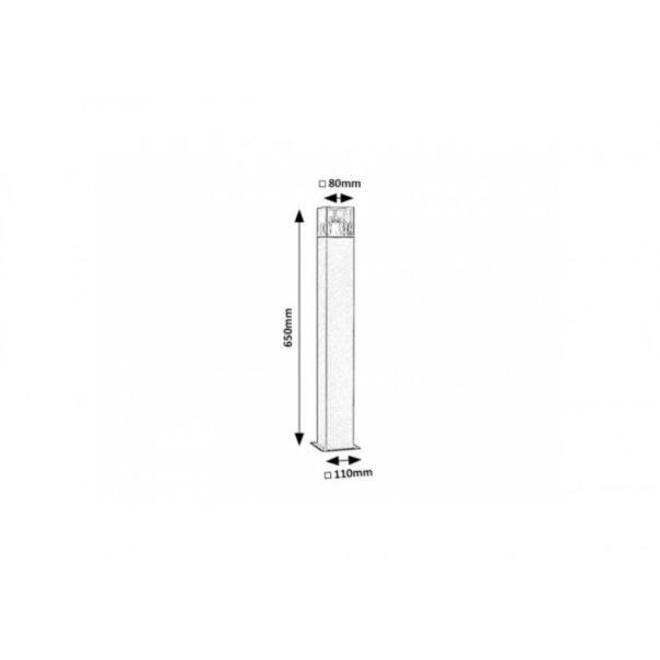 Rabalux Spoljna podna rasveta Loanda E27 1x MAX 60W crna (77082) - 77082