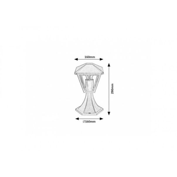 Rabalux Spoljna podna rasveta Paravento E27 1x MAX 40W crna (7148) - 7148