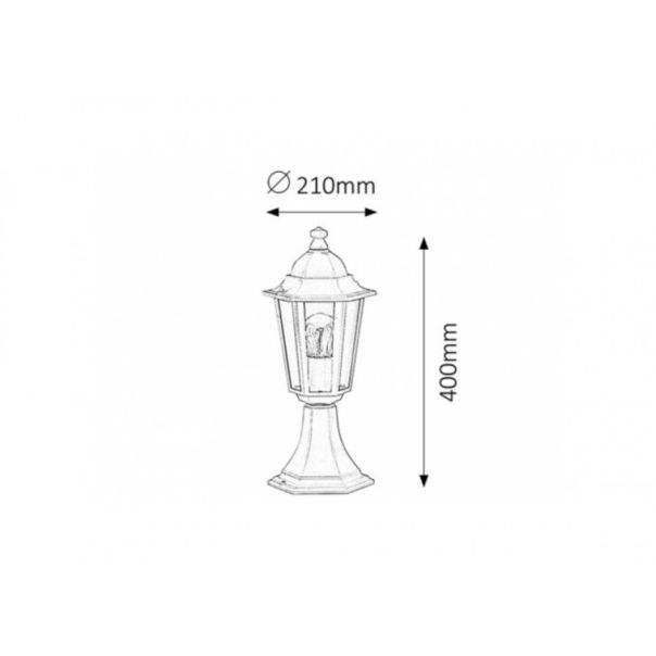 Rabalux Spoljna podna rasveta Velence E27 1x MAX 60W bela (8205) - 8205