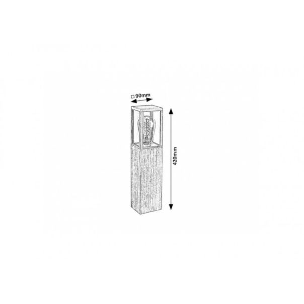 Rabalux Spoljna podna rasveta Wales E27 1x MAX 60W hrast (7196) - 7196