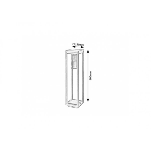 Rabalux Spoljna podna rasveta Zernest  E27 1x MAX 15W crna (77087) - 77087