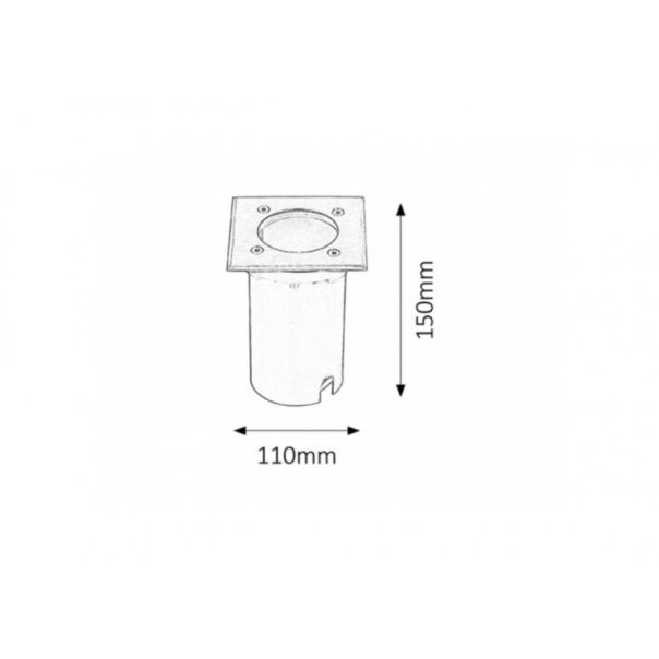 Rabalux Spoljna ugradna rasveta Tacoma GU10 1x MAX 50W brušeni hrom (8714) - 8714