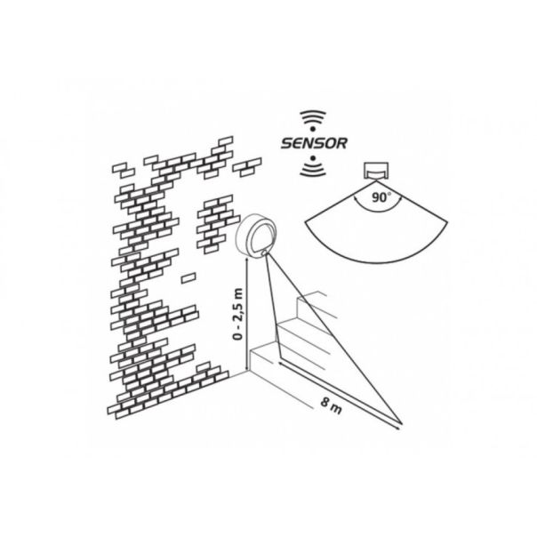 Rabalux Spoljna zidna rasveta Amarillo LED 15W crna (7969) - 7969