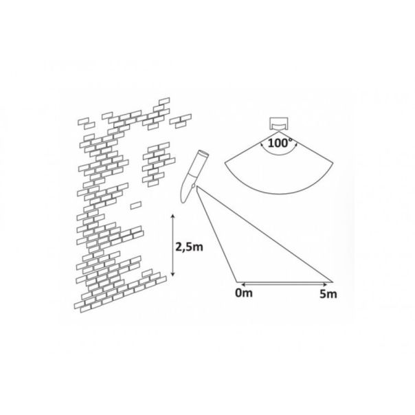 Rabalux Spoljna zidna rasveta Black torch E27 1x MAX 25W mat crno (8146) - 8146