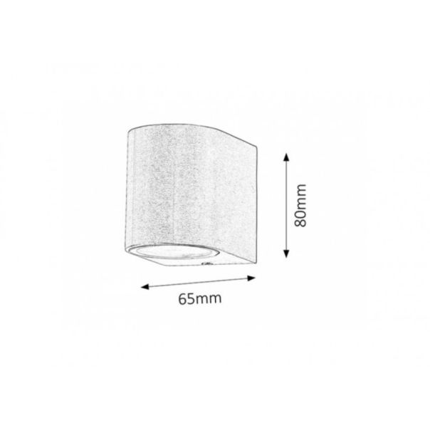 Rabalux Spoljna zidna rasveta Chile GU10 1x MAX 35W brušeni aluminijum (8020) - 8020