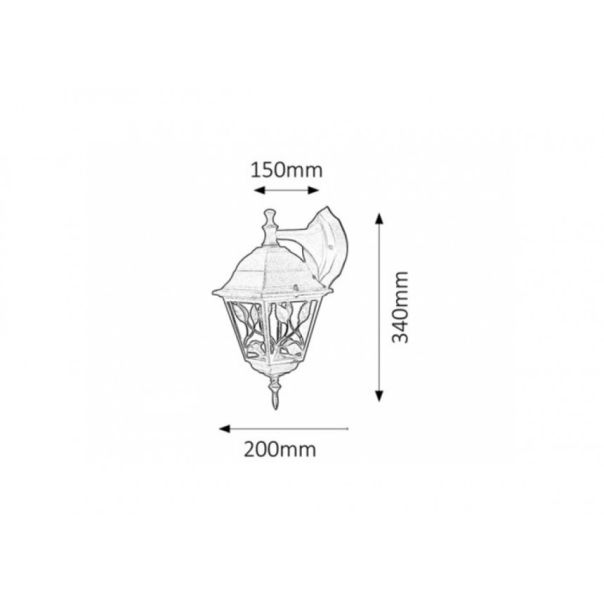 Rabalux Spoljna zidna rasveta Haga E27 1x MAX 100W antično zlato (8244) - 8244