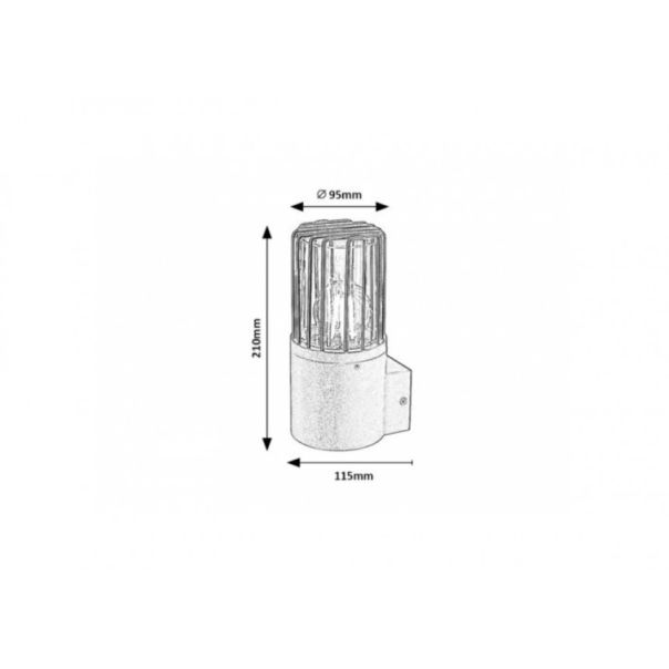 Rabalux Spoljna zidna rasveta Haren E27 1x MAX 60W crna (77083) - 77083