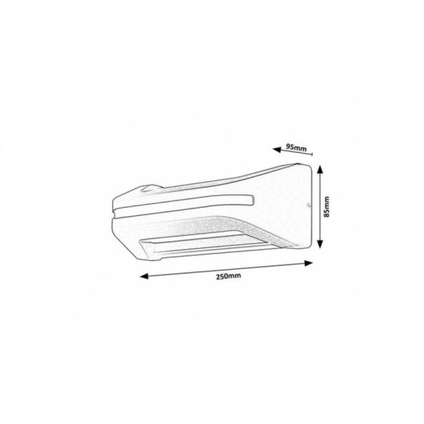 Rabalux Spoljna zidna rasveta Kobarid LED 20W crna (77174) - RAS003083A00000