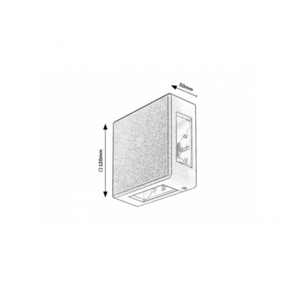 Rabalux Spoljna zidna rasveta Lippa LED 6W crna (7317) - 7317