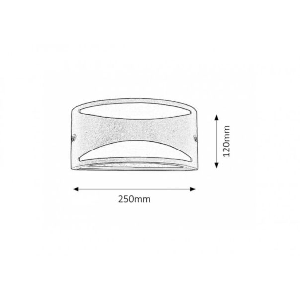Rabalux Spoljna zidna rasveta Manhattan E27 1x MAX 60W mat crno (8359) - 8359