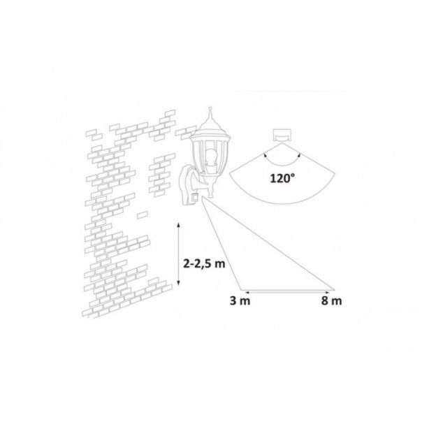 Rabalux Spoljna zidna rasveta Nizza E27 1x MAX 60W antično zlato (8458) - 8458