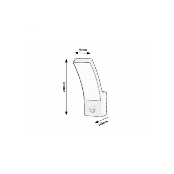 Rabalux Spoljna zidna rasveta Palanga LED 12W antracit siva (7505) - 7505