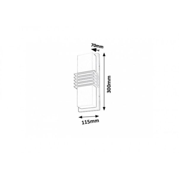 Rabalux Spoljna zidna rasveta Rodez LED 12W antracit siva (8940) - 8940