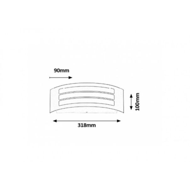 Rabalux Spoljna zidna rasveta Roma E27 1x MAX 14W antracit siva (8776) - 8776-1
