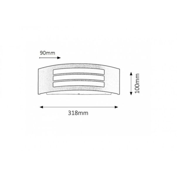 Rabalux Spoljna zidna rasveta Roma E27 1x MAX 14W mat crno (8409) - 8409