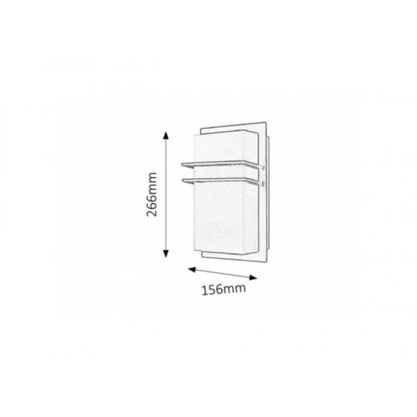 Rabalux Spoljna zidna rasveta Seattle E27 1x MAX 11W brušeni hrom (8229) - 8229