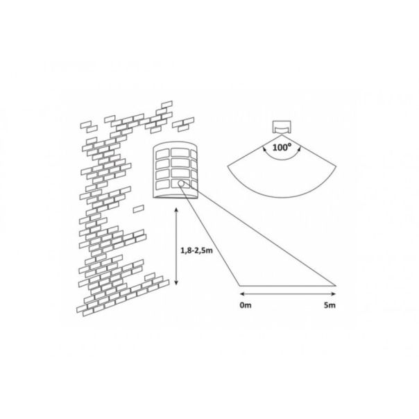Rabalux Spoljna zidna rasveta Sevilla E27 MAX 11W brušeni hrom (8800) - 8800