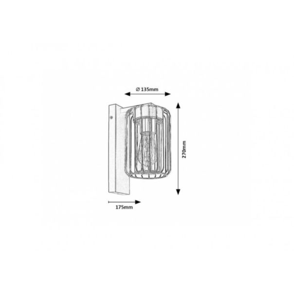 Rabalux Spoljna zidna rasveta Tarpa E27 1x MAX 40W crna (77106) - RAS003019A00000