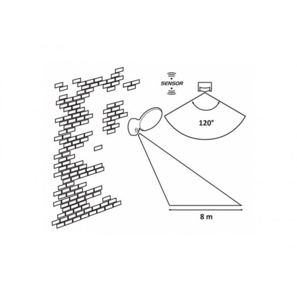 Rabalux Spoljna zidna rasveta Varna LED 12W crna (8135) - 8135