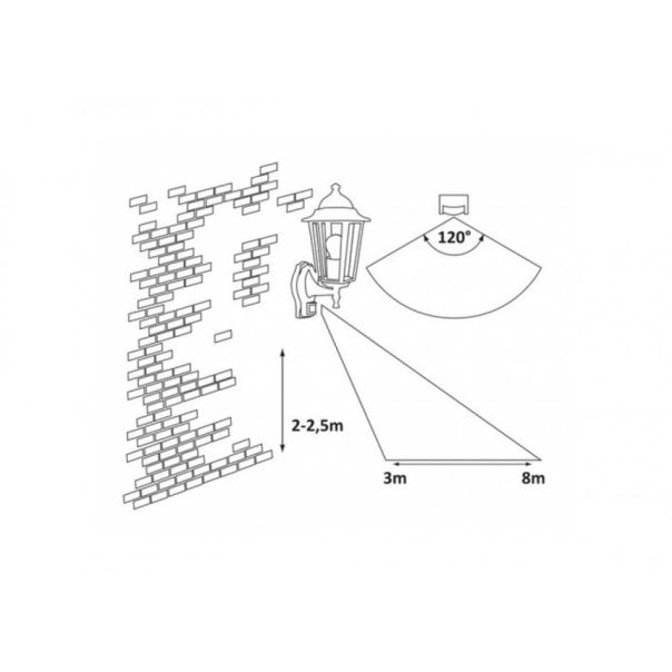 Rabalux Spoljna zidna rasveta Velence E27 1x MAX 60W antično zlato (8218) - 8218