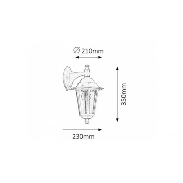 Rabalux Spoljna zidna rasveta Velence E27 1x MAX 60W bela (8201) - 8201