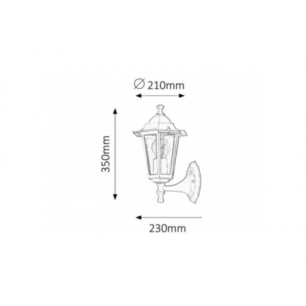 Rabalux Spoljna zidna rasveta Velence E27 1x MAX 60W bela (8203) - 8203