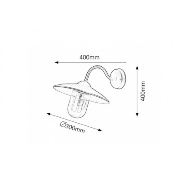 Rabalux Spoljna zidna rasveta Vigo E27 1x MAX 60W mat crno (8686) - 8686