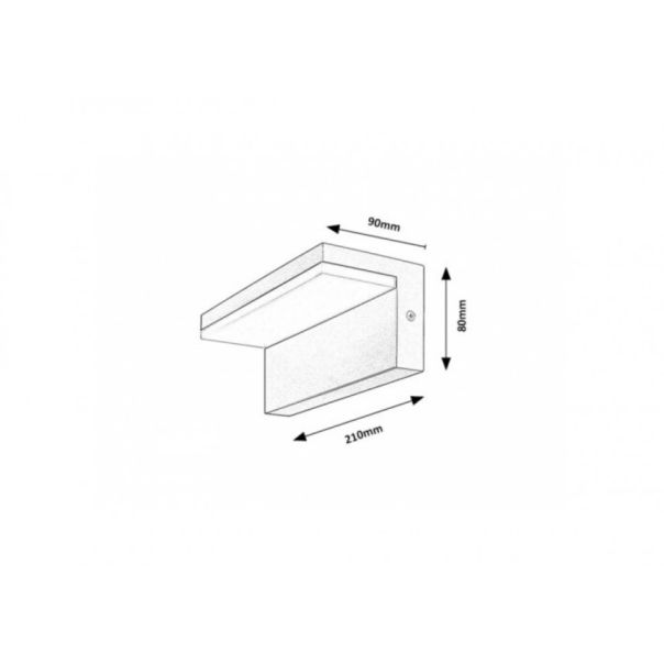 Rabalux Spoljna zidna rasveta Zaragoza LED 10W crna (77092) - 77092
