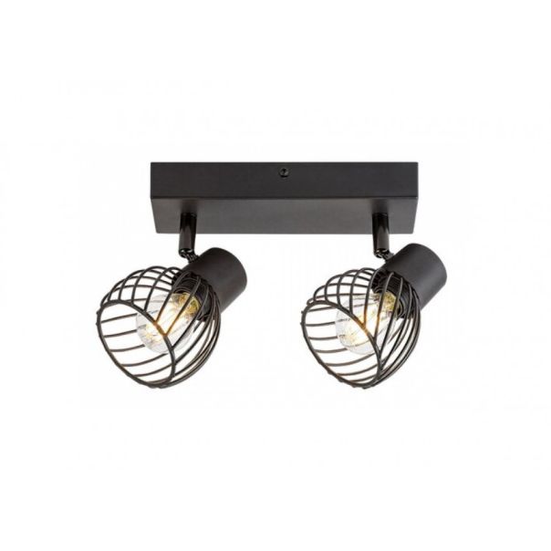 Rabalux Spot rasveta Aberama E14 2X MAX 10W crna (73002) - 73002