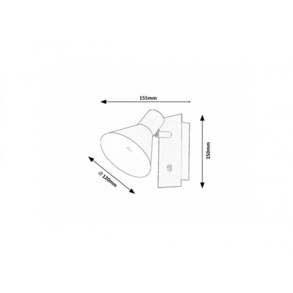 Rabalux Spot rasveta Alvaro E14 1x MAX 40W mat crno (3157) - 3157