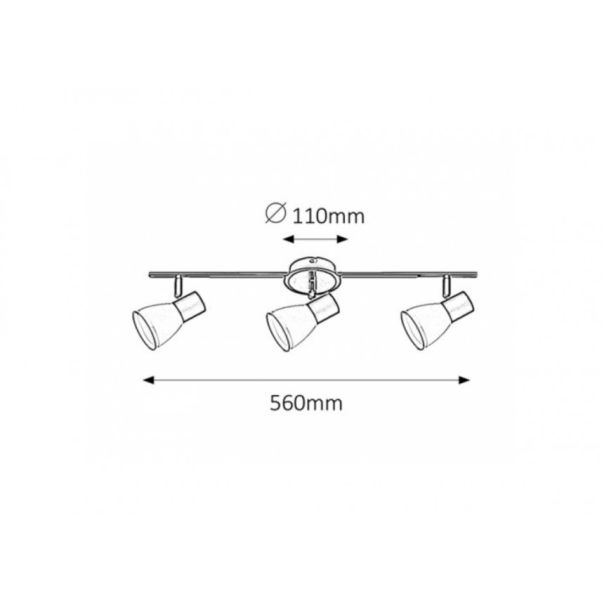 Rabalux Spot rasveta Ati E14 3x MAX 40W crna (5978) - 5978