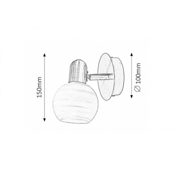 Rabalux Spot rasveta Aurel E14 1x MAX 40W brušeni hrom (6341) - 6341-1