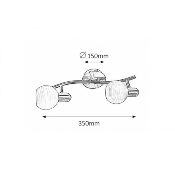 Rabalux Spot rasveta Aurel E14 2x MAX 40W brušeni hrom (6342) - 6342