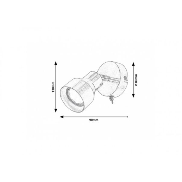Rabalux Spot rasveta Blake GU10 1x MAX 50W brušeni hrom (3183) - 3183